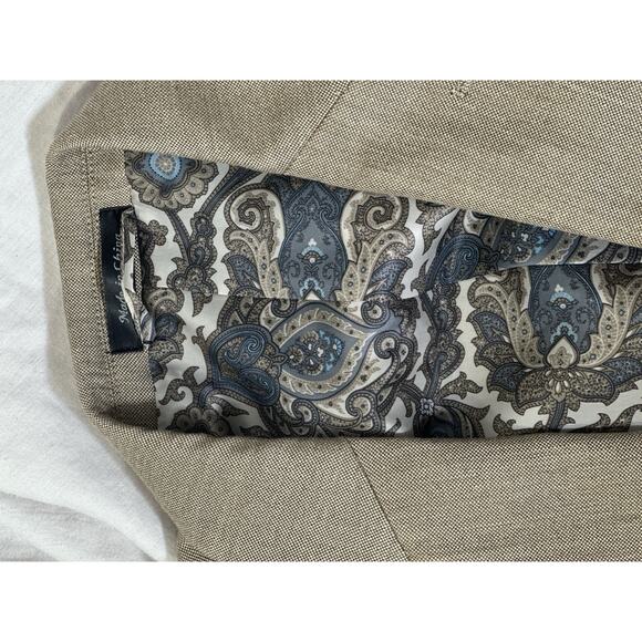 Lauren Ralph Lauren Men’s Blazer 44R Gold Tan Textured Weave Paisley Lined NWT - Picture 10 of 10